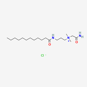 molecular formula C19H40ClN3O2 B1616172 1-Propanaminium, N-(2-amino-2-oxoethyl)-N,N-dimethyl-3-[(1-oxododecyl)amino]-, chloride CAS No. 68259-01-8