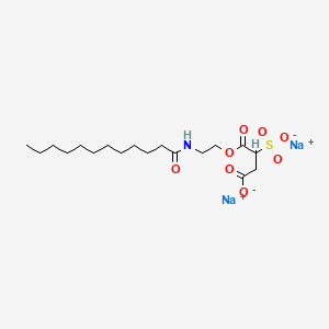 molecular formula C18H31NNa2O8S B1616188 Disodium 1-[2-[(1-oxododecyl)amino]ethyl] 2-sulphonatosuccinate CAS No. 25882-44-4