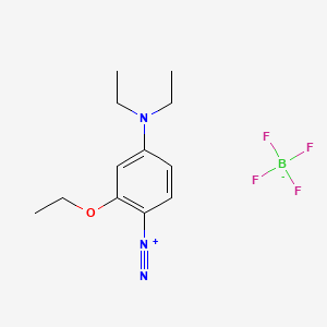molecular formula C12H18BF4N3O B1616191 4-(Diethylamino)-2-ethoxybenzenediazonium tetrafluoroborate CAS No. 584-59-8
