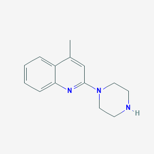 molecular formula C14H17N3 B1616252 4-甲基-2-哌嗪-1-基喹啉 CAS No. 50693-78-2