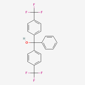 molecular formula C21H14F6O B1616253 Phenyl-bis[4-(trifluoromethyl)phenyl]methanol CAS No. 21856-97-3