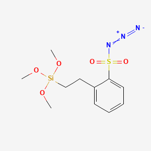 molecular formula C11H17N3O5SSi B1616275 Benzenesulfonyl azide, [2-(trimethoxysilyl)ethyl]- CAS No. 29385-30-6
