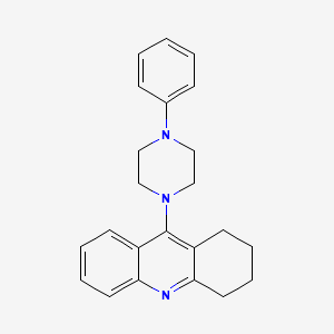 molecular formula C23H25N3 B1616305 Acridine, 1,2,3,4-tetrahydro-9-(4-phenyl-1-piperazinyl)- CAS No. 7032-39-5
