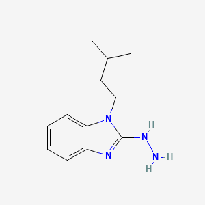 molecular formula C12H18N4 B1616308 2-Hydrazinyl-1-isopentyl-1H-benzo[d]imidazole CAS No. 615281-73-7