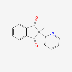 molecular formula C15H11NO2 B1616359 2-Methyl-2-(pyridin-2-yl)-1h-indene-1,3(2h)-dione CAS No. 36469-01-9