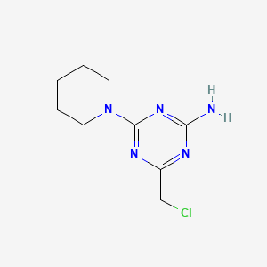 molecular formula C9H14ClN5 B1616363 2-Amino-4-(chloromethyl)-6-piperidino-s-triazine CAS No. 90797-31-2