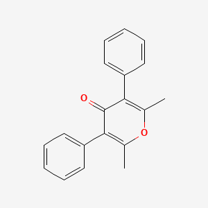 molecular formula C19H16O2 B1616395 2,6-dimethyl-3,5-diphenyl-4H-pyran-4-one CAS No. 33731-54-3