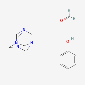 molecular formula C13H20N4O2 B1616433 Formaldehyde;phenol;1,3,5,7-tetrazatricyclo[3.3.1.13,7]decane CAS No. 37337-65-8