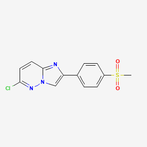 molecular formula C13H10ClN3O2S B1616437 Imidazo(1,2-b)pyridazine, 6-chloro-2-(p-methylsulfonylphenyl)- CAS No. 3415-21-2
