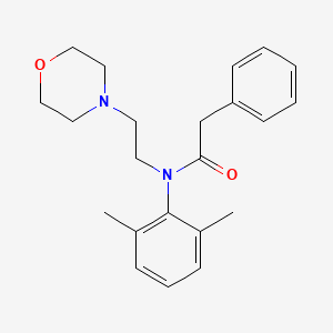 molecular formula C22H28N2O2 B1616449 Acetanilide, 2',6'-dimethyl-N-(2-morpholinoethyl)-2-phenyl- CAS No. 18109-48-3
