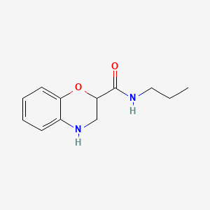 molecular formula C12H16N2O2 B1616453 N-propyl-3,4-dihydro-2H-1,4-benzoxazine-2-carboxamide CAS No. 22244-18-4