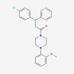 beta-(p-Chlorophenyl)phenethyl 4-(o-methoxyphenyl)piperazinyl ketone