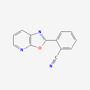 molecular formula C13H7N3O B1616468 BENZONITRILE, o-(2-OXAZOLO(5,4-b)PYRIDINYL)- CAS No. 52333-97-8