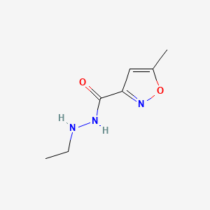 molecular formula C7H11N3O2 B1616482 3-Isoxazolecarboxylic acid, 5-methyl-, 2-ethylhydrazide CAS No. 90221-27-5