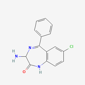 molecular formula C15H12ClN3O B1616484 3-Amino-7-chloro-5-phenyl-1,3-dihydro-2H-1,4-benzodiazepin-2-one CAS No. 894-77-9