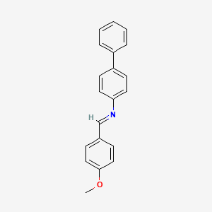 molecular formula C20H17NO B1616504 对甲氧基苄亚胺对联苯胺 CAS No. 25543-63-9