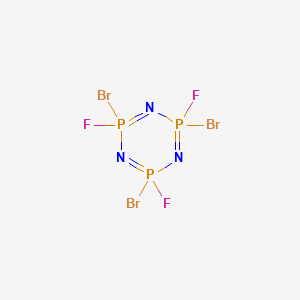 molecular formula Br3F3N3P3 B1616512 1,3,5,2,4,6-Triazatriphosphorine, 2,4,6-tribromo-2,4,6-trifluoro-2,2,4,4,6,6-hexahydro- CAS No. 67336-18-9