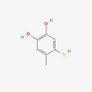 molecular formula C7H8O2S B1616517 Pyrocatechol, 4-mercapto-5-methyl- CAS No. 27320-24-7