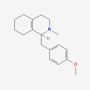 molecular formula C18H25NO B1616529 1-[(4-methoxyphenyl)methyl]-2-methyl-3,4,5,6,7,8-hexahydro-1H-isoquinoline CAS No. 38969-65-2