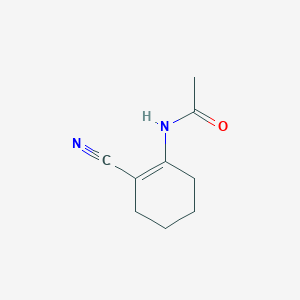 molecular formula C9H12N2O B1616539 N-(2-Cyano-cyclohex-1-enyl)-acetamide CAS No. 500896-58-2