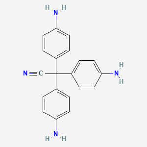 molecular formula C20H18N4 B1616543 2,2,2-Tris(4-aminophenyl)acetonitrile CAS No. 4439-05-8