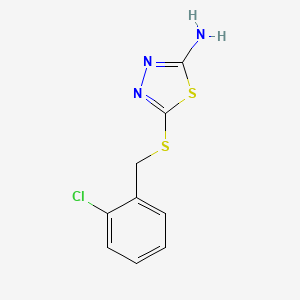 molecular formula C9H8ClN3S2 B1616555 5-[(2-Chlorobenzyl)thio]-1,3,4-thiadiazol-2-amine CAS No. 299442-99-2