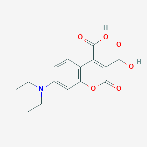 molecular formula C15H15NO6 B1616559 7-(Diethylamino)-2-oxochromene-3,4-dicarboxylic acid CAS No. 75240-77-6