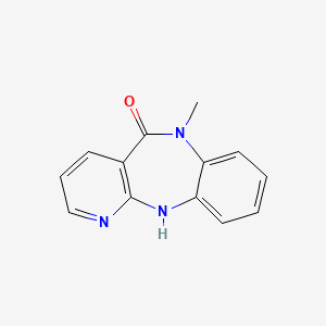 molecular formula C13H11N3O B1616561 5H-Pyrido(2,3-b)(1,5)benzodiazepin-5-one, 6,11-dihydro-6-methyl- CAS No. 16287-28-8