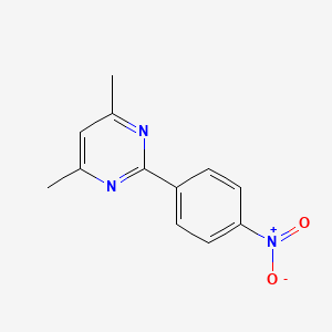 molecular formula C12H11N3O2 B1616563 4,6-Dimethyl-2-(4-nitrophenyl)pyrimidine CAS No. 91397-16-9
