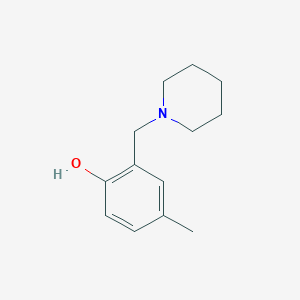 molecular formula C13H19NO B1616594 Phenol, 4-methyl-2-(1-piperidinylmethyl)- CAS No. 21236-74-8