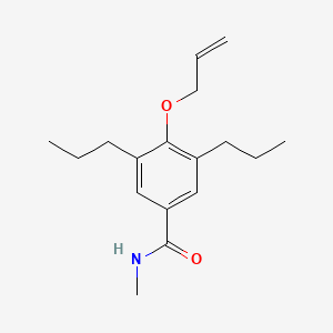 molecular formula C17H25NO2 B1616618 4-Allyloxy-3,5-dipropyl-N-methylbenzamide CAS No. 7192-50-9