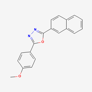 molecular formula C19H14N2O2 B1616623 2-(4-Methoxyphenyl)-5-(2-naphthyl)-1,3,4-oxadiazole CAS No. 38736-17-3