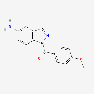1H-Indazol-5-amine, 1-(p-methoxybenzoyl)-