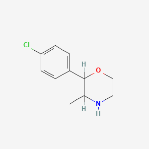 molecular formula C11H14ClNO B1616694 2-(4-Chlorophenyl)-3-methylmorpholine CAS No. 36981-95-0