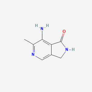 molecular formula C8H9N3O B1616702 7-Amino-6-methyl-2,3-dihydro-1h-pyrrolo[3,4-c]pyridin-1-one CAS No. 5428-93-3