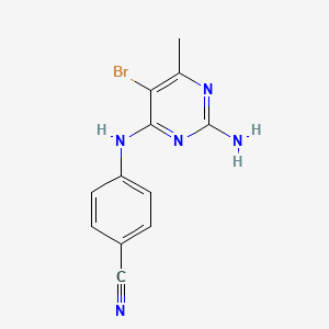 4-[(2-Amino-5-bromo-6-methylpyrimidin-4-yl)amino]benzonitrile