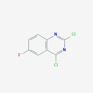 molecular formula C8H3Cl2FN2 B161674 2,4-二氯-6-氟喹唑啉 CAS No. 134517-57-0
