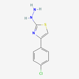 molecular formula C9H8ClN3S B1616742 4-(4-Chlorophenyl)-2-hydrazino-1,3-thiazole CAS No. 61323-64-6