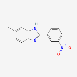 molecular formula C14H11N3O2 B1616766 5-Methyl-2-(3-nitrophenyl)-1H-benzoimidazole CAS No. 69570-94-1