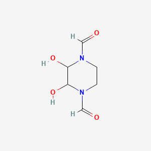 molecular formula C6H10N2O4 B1616782 2,3-Dihydroxypiperazine-1,4-dicarbaldehyde CAS No. 90084-48-3