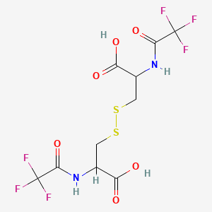 molecular formula C10H10F6N2O6S2 B1616795 Cystine, N,N'-bis(trifluoroacetyl)- CAS No. 402-91-5