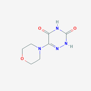 molecular formula C7H10N4O3 B1616817 as-Triazine-3,5(2H,4H)-dione, 6-morpholino- CAS No. 4956-12-1