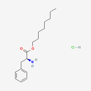 molecular formula C17H28ClNO2 B1616820 Alanine, 3-phenyl-, octyl ester, hydrochloride, DL- CAS No. 49554-10-1