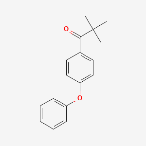 molecular formula C17H18O2 B1616841 1-Propanone, 2,2-dimethyl-1-(4-phenoxyphenyl)- CAS No. 55814-54-5