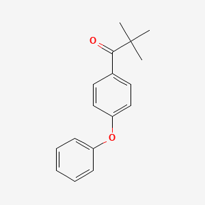 molecular formula C17H18O2 B1616841 1-丙酮，2,2-二甲基-1-(4-苯氧基苯基)- CAS No. 55814-54-5