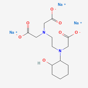 molecular formula C14H21N2Na3O7 B1616848 Trisodium-2-(hydroxycyclohexyl)ethylenediamine triacetate CAS No. 63938-38-5