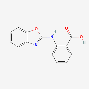molecular formula C14H10N2O3 B1616849 Benzoxazole, 2-(2-carboxy)anilino- CAS No. 64037-17-8