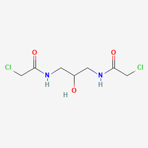 molecular formula C7H12Cl2N2O3 B1616850 Acetamide, N,N'-(2-hydroxy-1,3-propylene)bis(chloro- CAS No. 64049-31-6