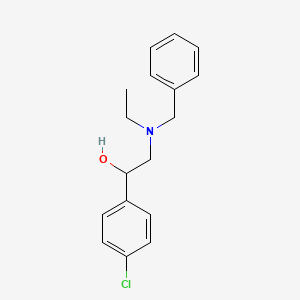 molecular formula C17H20ClNO B1616858 BENZYL ALCOHOL, p-CHLORO-alpha-(BENZYLETHYLAMINO)METHYL- CAS No. 73728-59-3