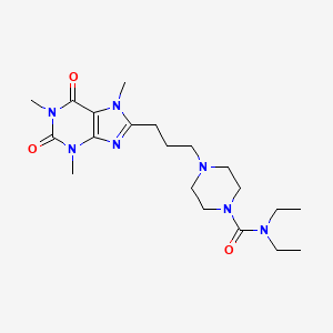 molecular formula C20H33N7O3 B1616874 Stacofylline CAS No. 98833-92-2